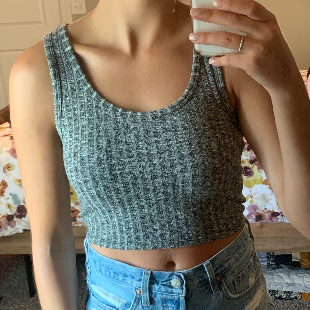Grey crop top